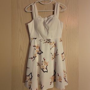 Floral white dress